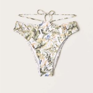 Abercrombie & Fitch High Leg Cheeky Waisted Swim Bottom Floral‎ Size XS NWT